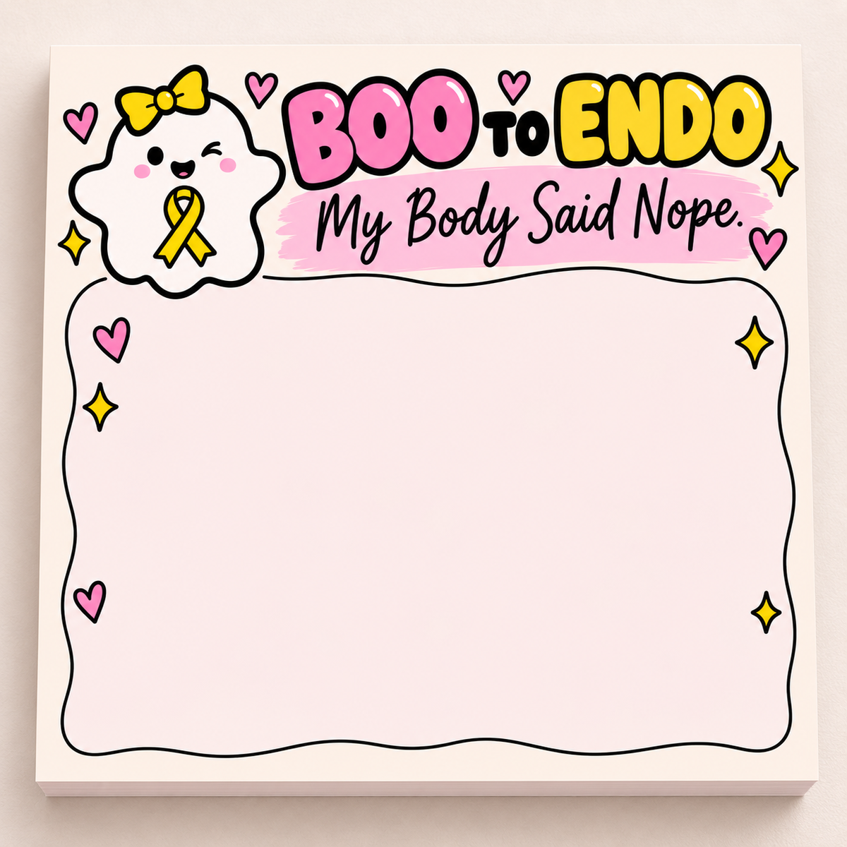 “My Body Said Nope” Memo Pad | BOO to ENDO Chronic Illness Gift