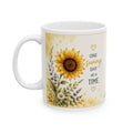 Sunflower Healing Mug — "Healing takes time. Be gentle with yourself." Inspirational Ceramic Coffee Cup (11oz/15oz)