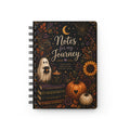Notes for My Journey Spiral Notebook — Halloween Pumpkin & Ghost Journal