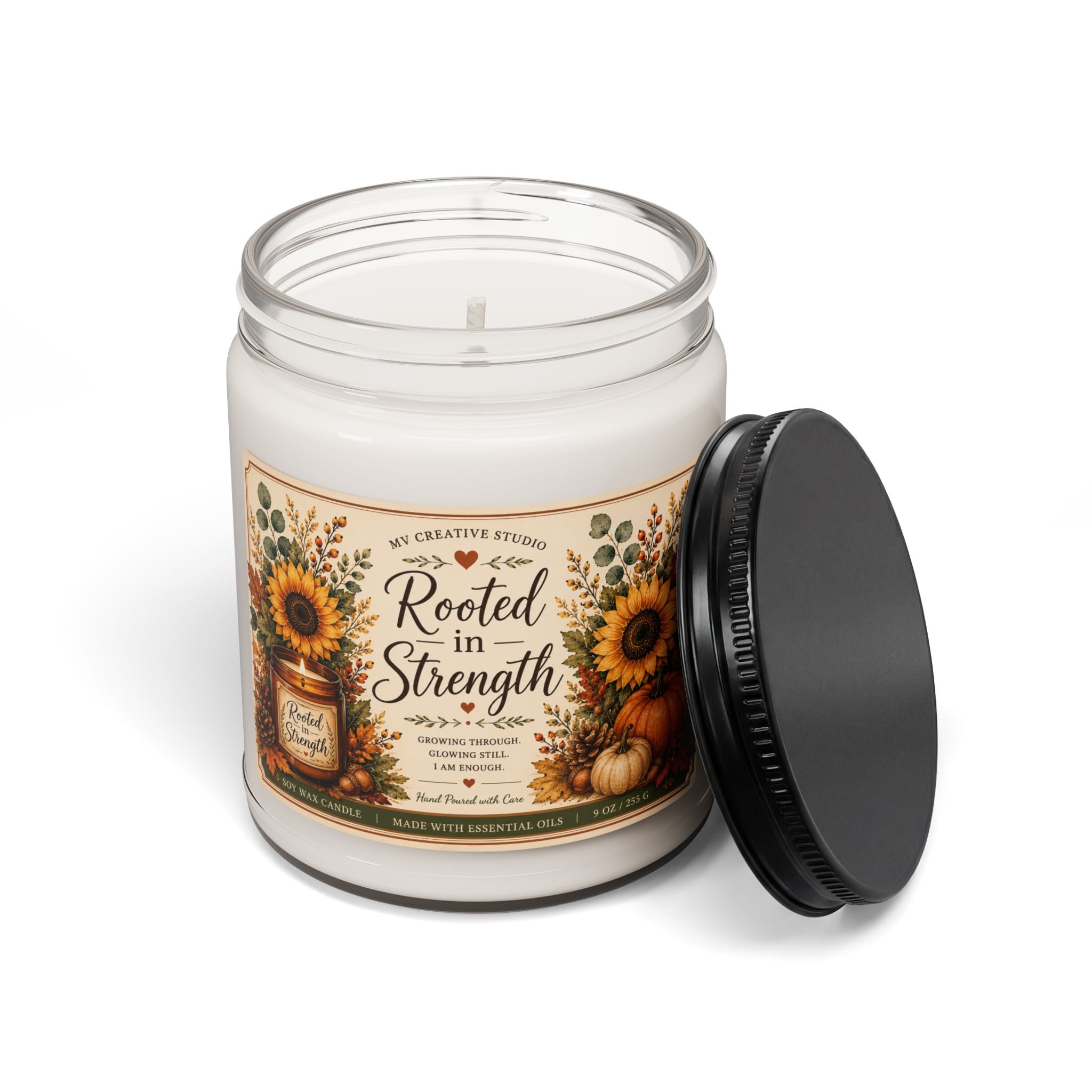 Rooted in Strength Soy Candle — Apple Harvest (9oz)
