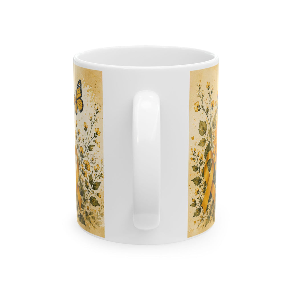 Endo Warrior Ceramic Mug — “Endo Warrior: Not by Choice but by Strength” Inspirational Endometriosis Awareness Coffee Cup
