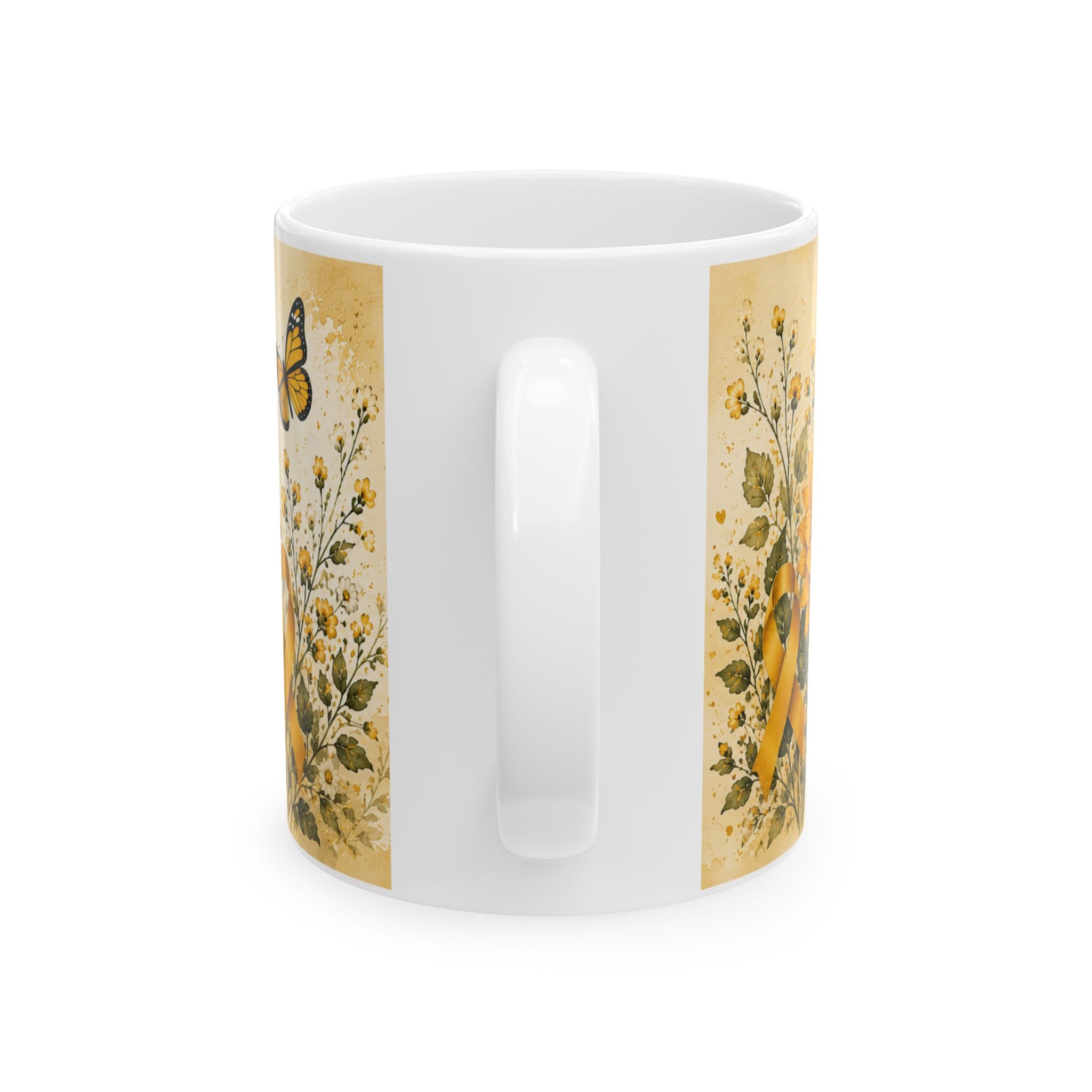 Endo Warrior Ceramic Mug — “Endo Warrior: Not by Choice but by Strength” Inspirational Endometriosis Awareness Coffee Cup