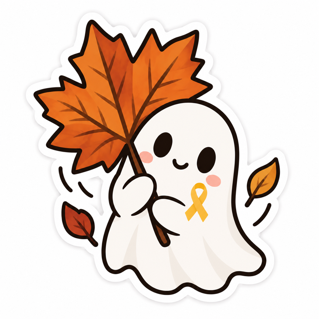 Boo to Endo: Cozy Fall Sticker Pack | Halloween Endometriosis Awareness Gift