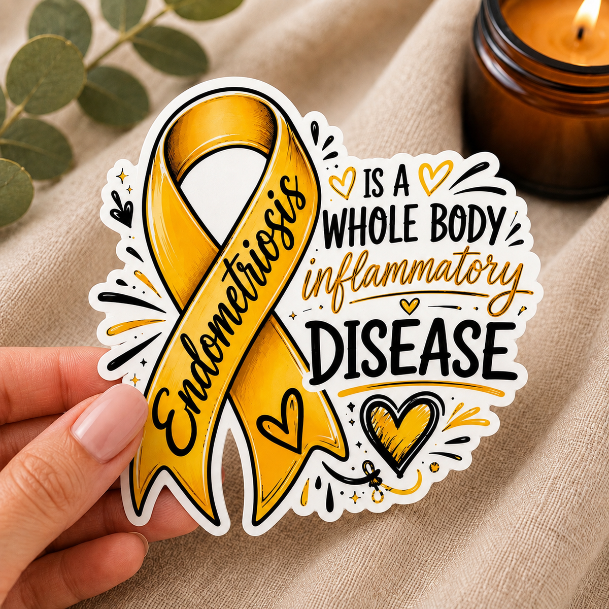 Yellow Ribbon | Endometriosis Sticker (9)