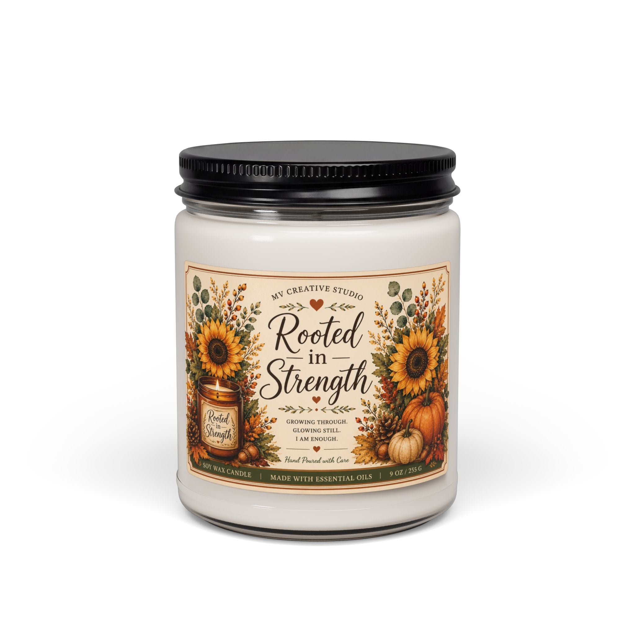 Rooted in Strength Soy Candle — Apple Harvest (9oz)
