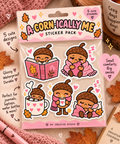 A-CORN-ICALLY ME Sticker Pack | Funny Autumn Chronic Illness Gift