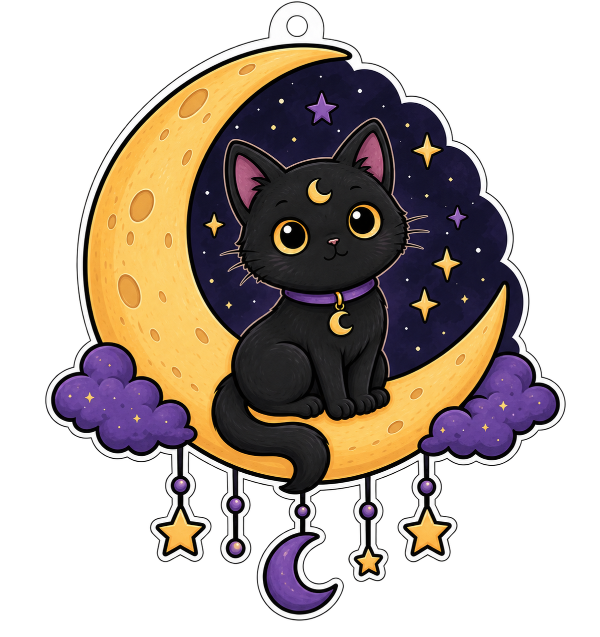 Moon Cat No. 01 — The Stargazer sticker