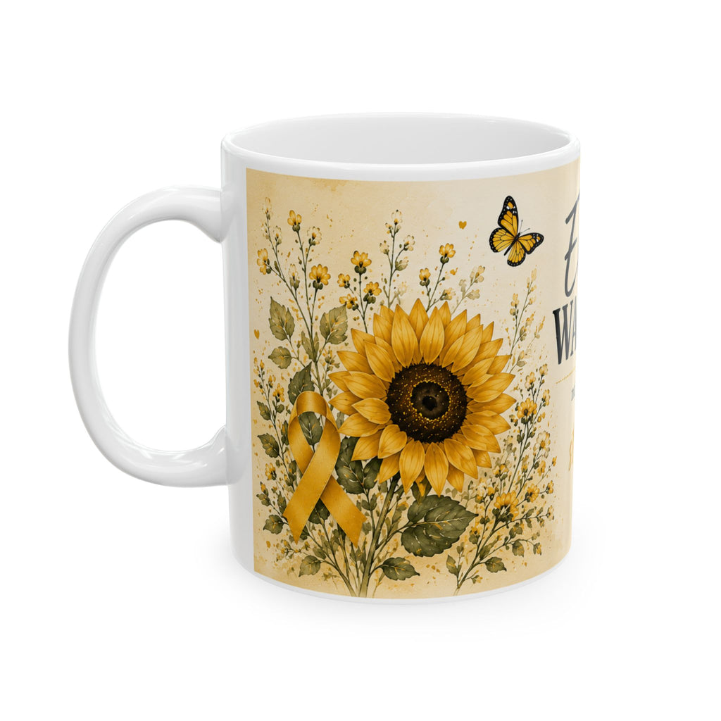 Endo Warrior Ceramic Mug — “Endo Warrior: Not by Choice but by Strength” Inspirational Endometriosis Awareness Coffee Cup