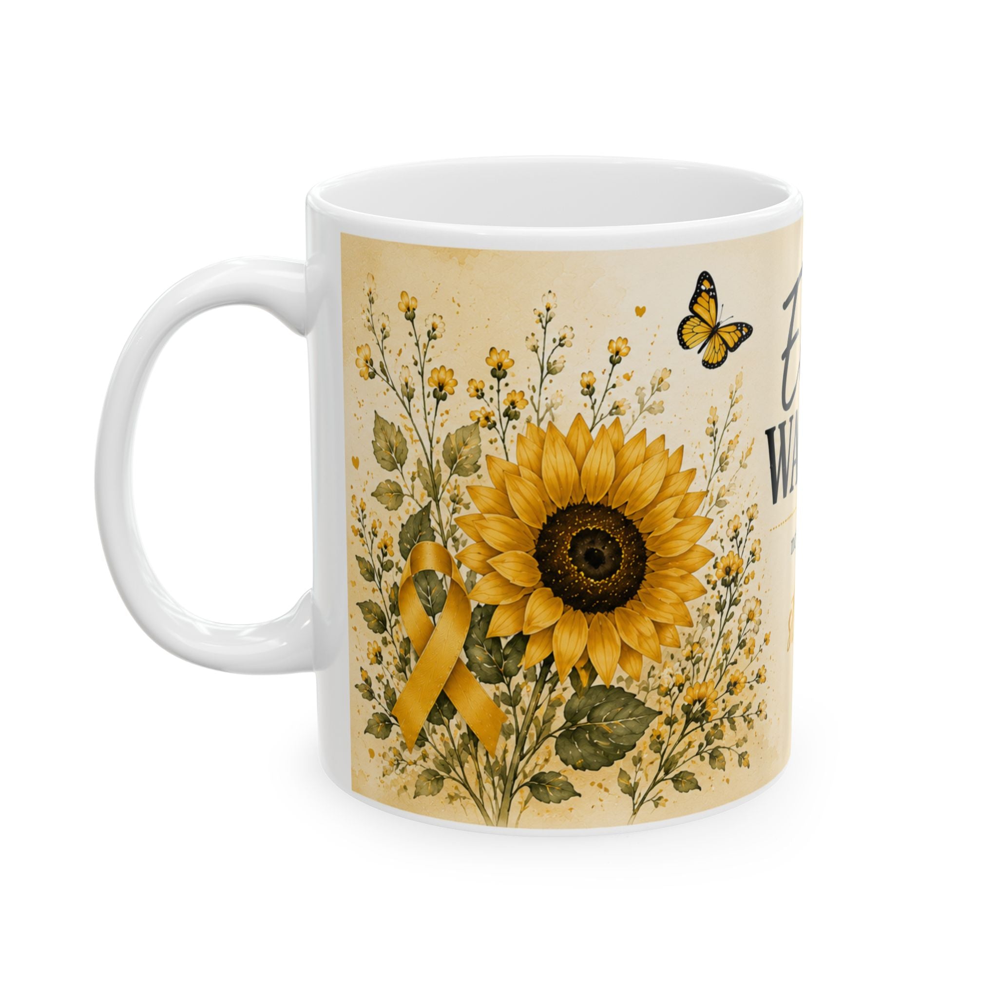 Endo Warrior Ceramic Mug — “Endo Warrior: Not by Choice but by Strength” Inspirational Endometriosis Awareness Coffee Cup