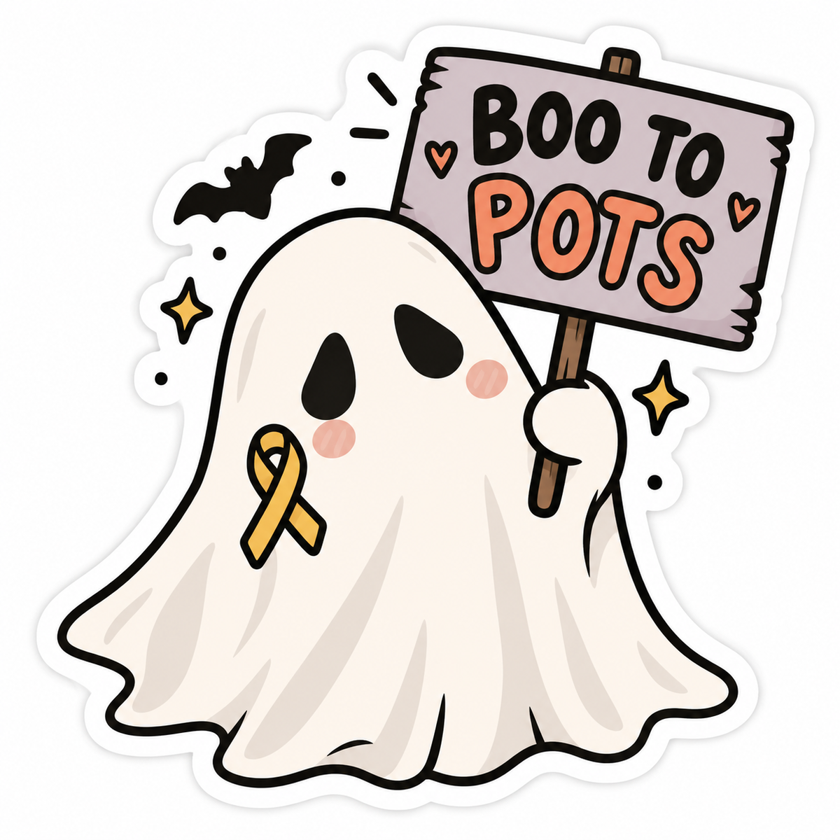 BOO to POTS Sticker Pack | Halloween Dysautonomia Awareness Gift