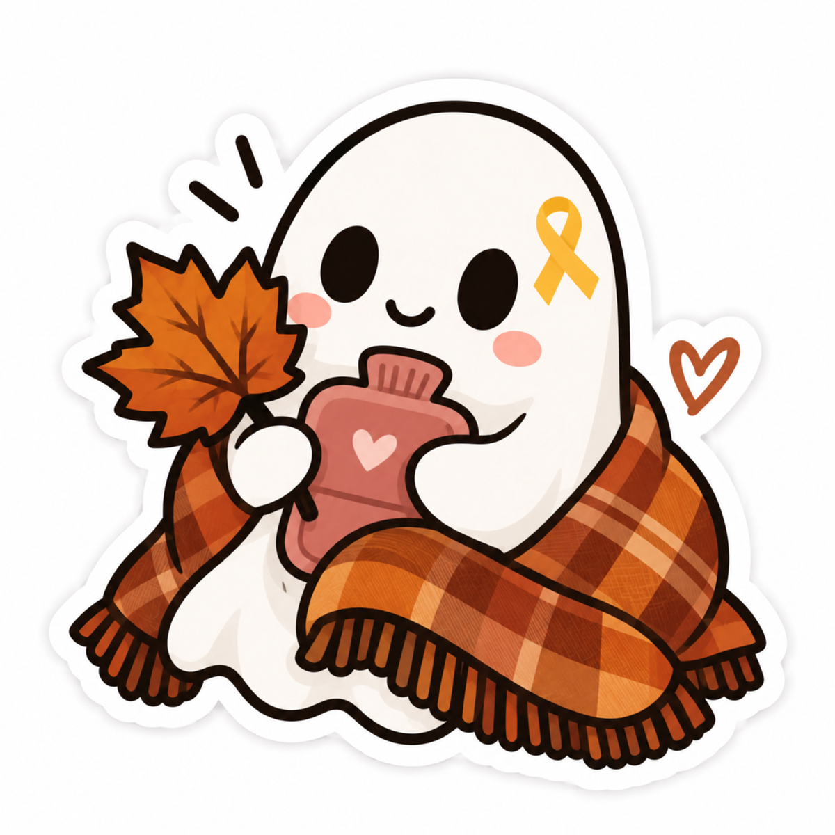 Boo to Endo: Cozy Fall Sticker Pack | Halloween Endometriosis Awareness Gift