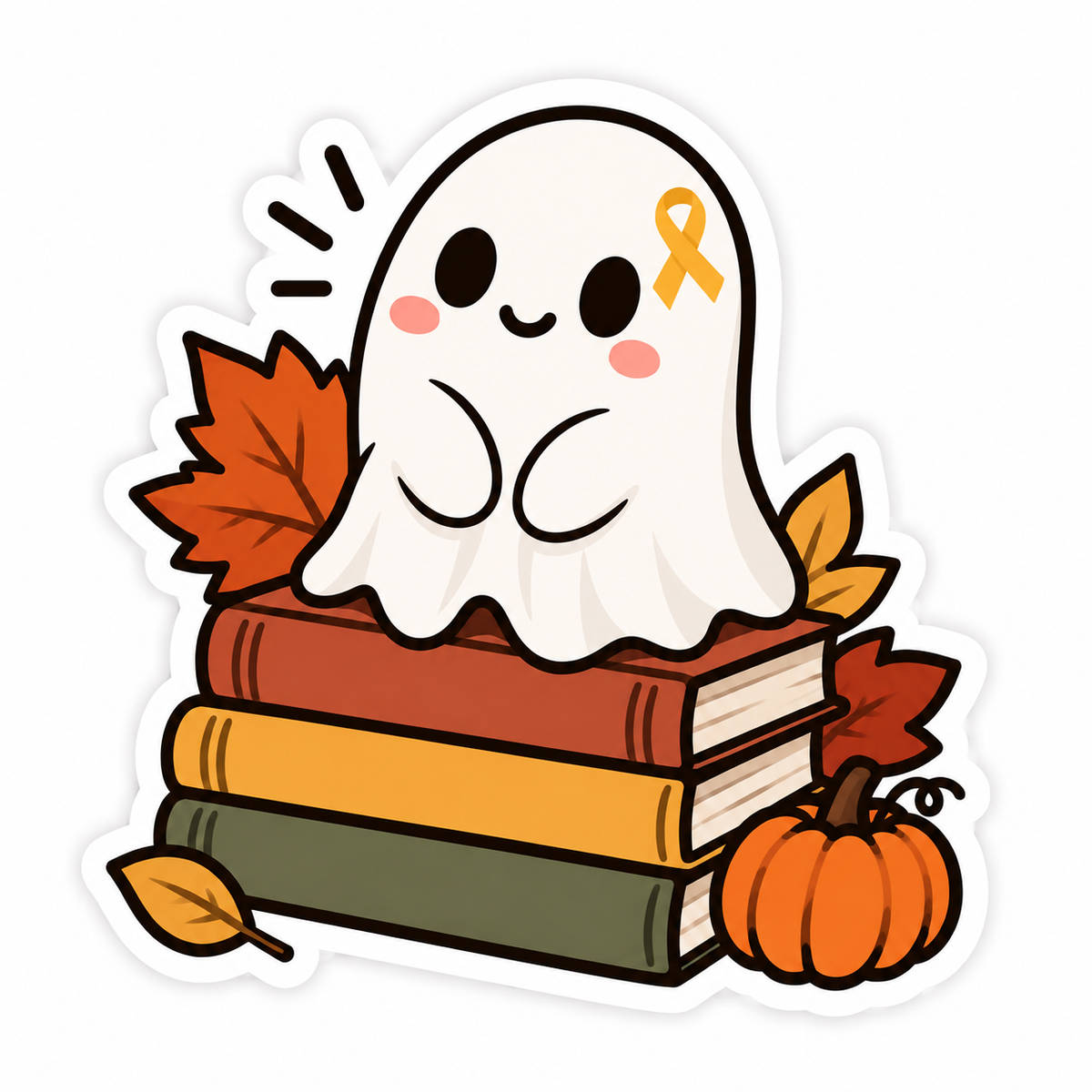 Boo to Endo: Cozy Fall Sticker Pack | Halloween Endometriosis Awareness Gift