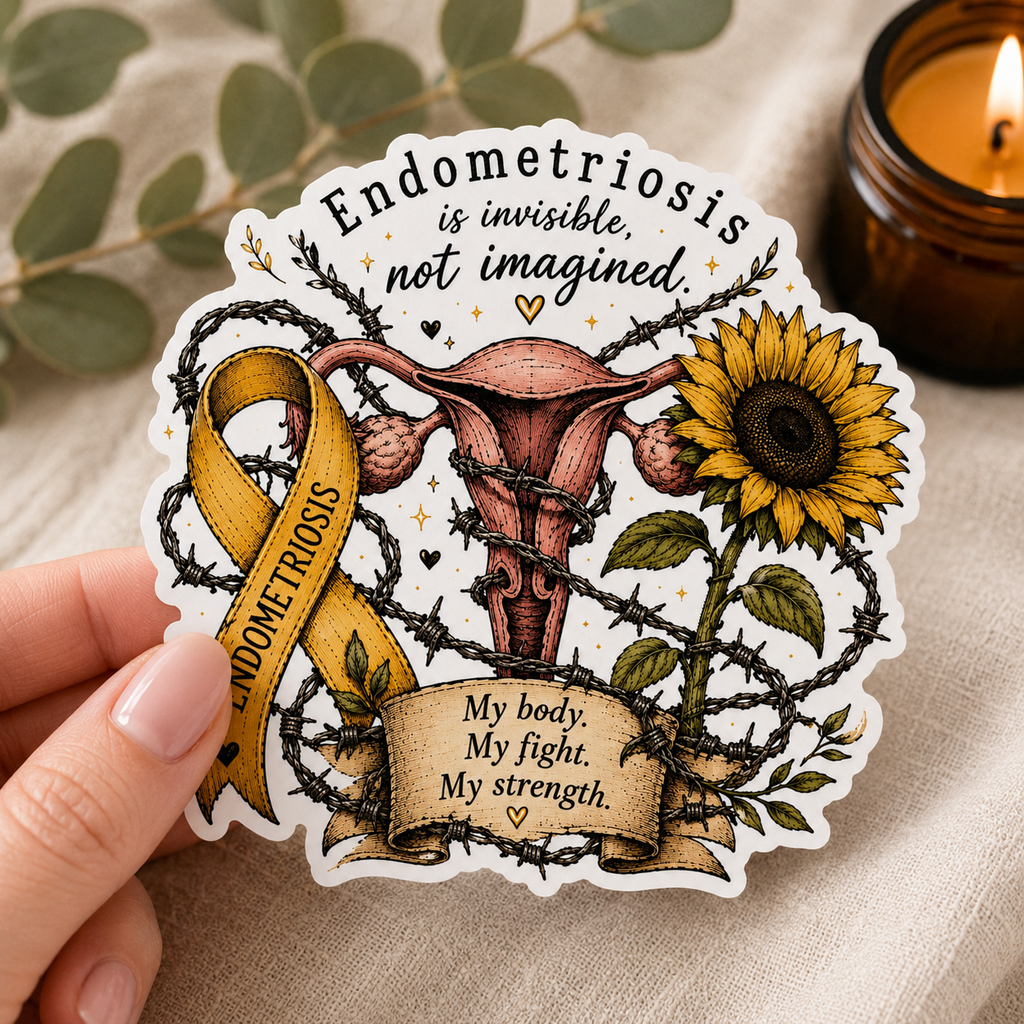 Endometriosis is Invisible | Endometriosis Sticker (4)