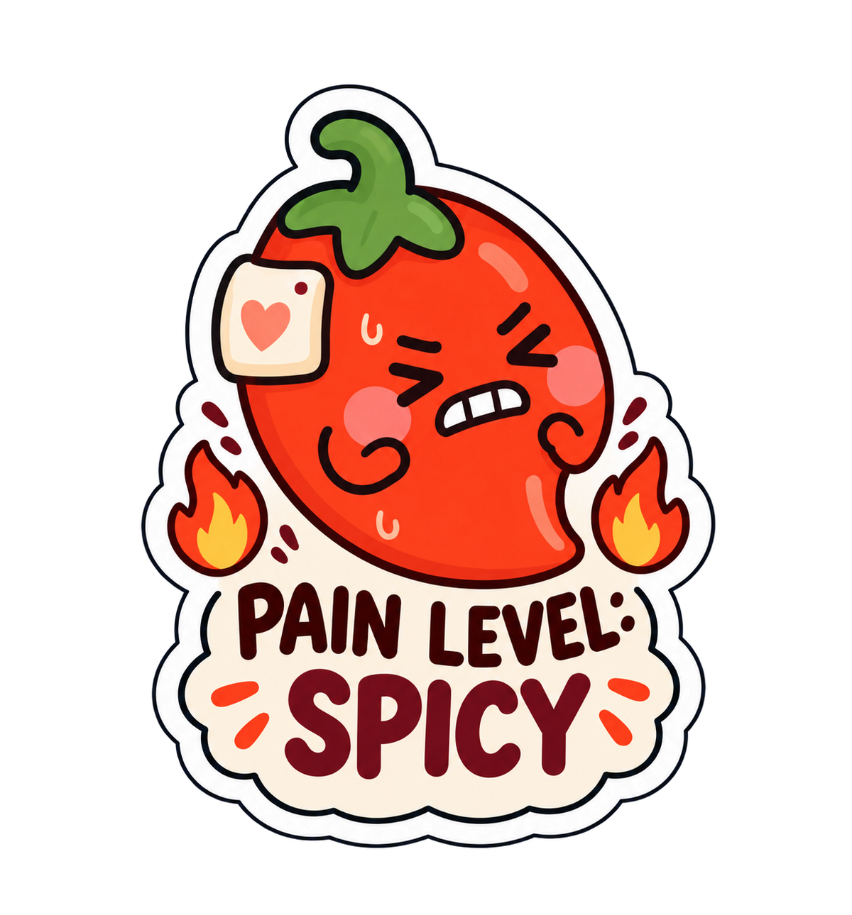 Pain Level Spicy Sticker | Chronic illness Gift