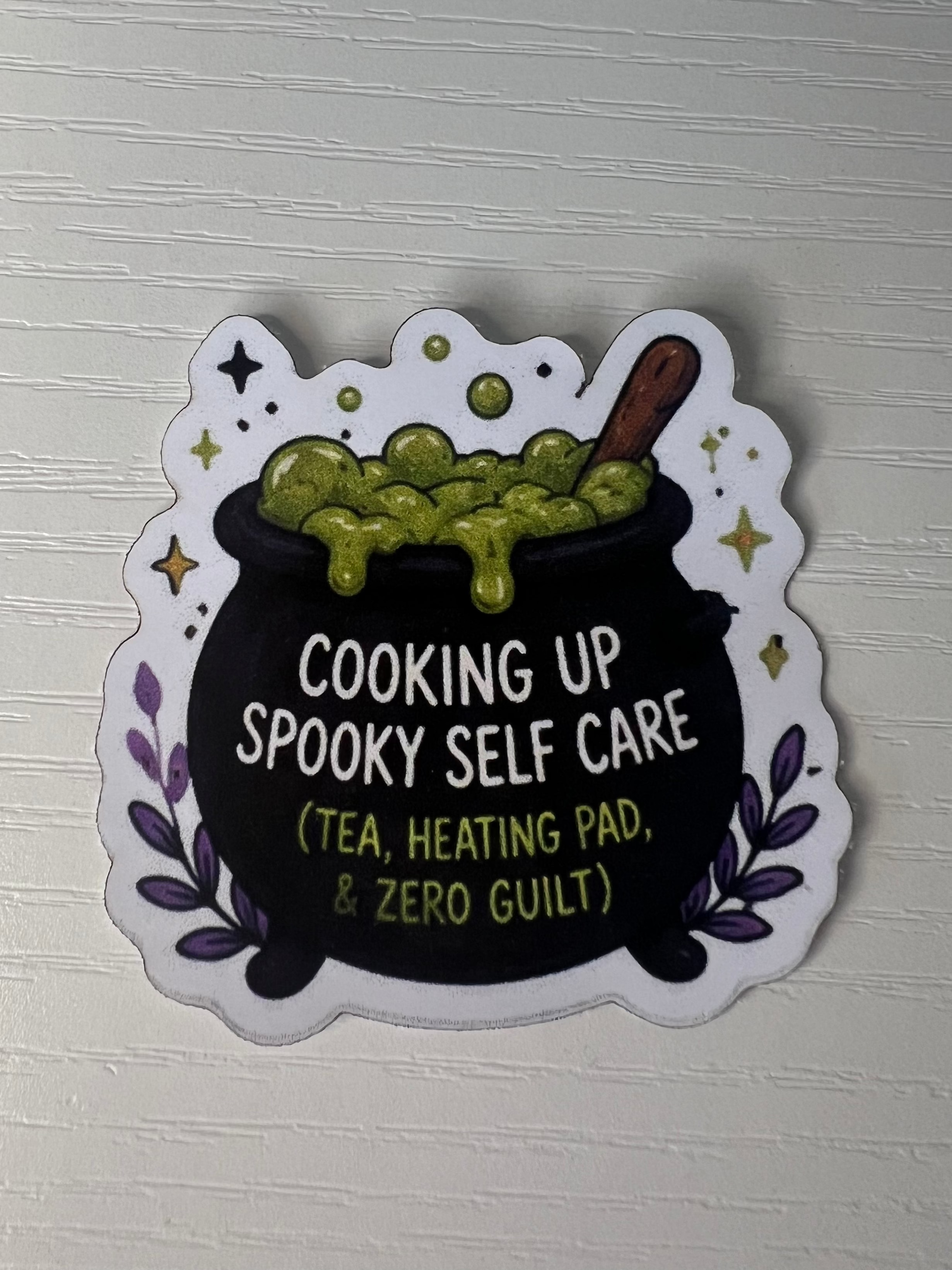 Cooking up Spooky Self Care Sticker