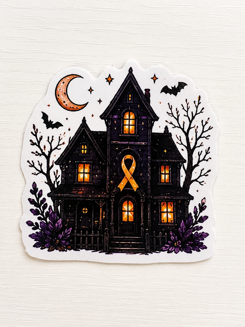 Haunted house sticker
