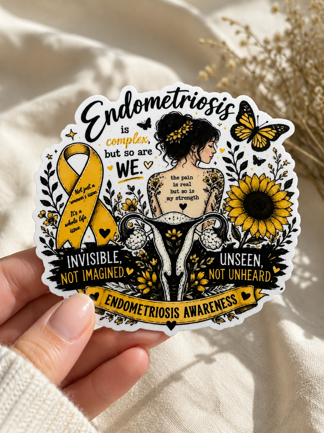 Floral Women | Endometriosis Sticker (10)