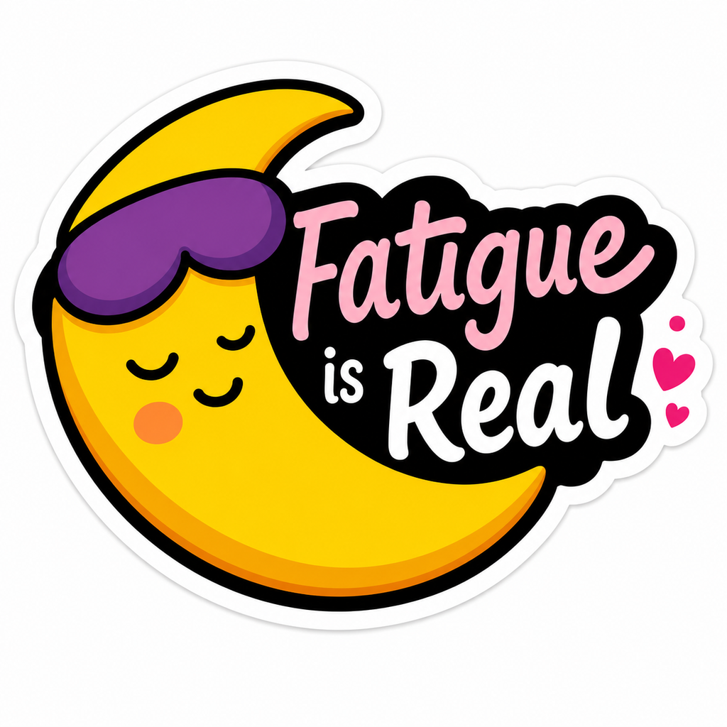 Fatigue is Real Sticker | Chronic Illness Validation Gift