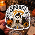 Spooky Strong Sticker | Halloween Chronic Illness Awareness