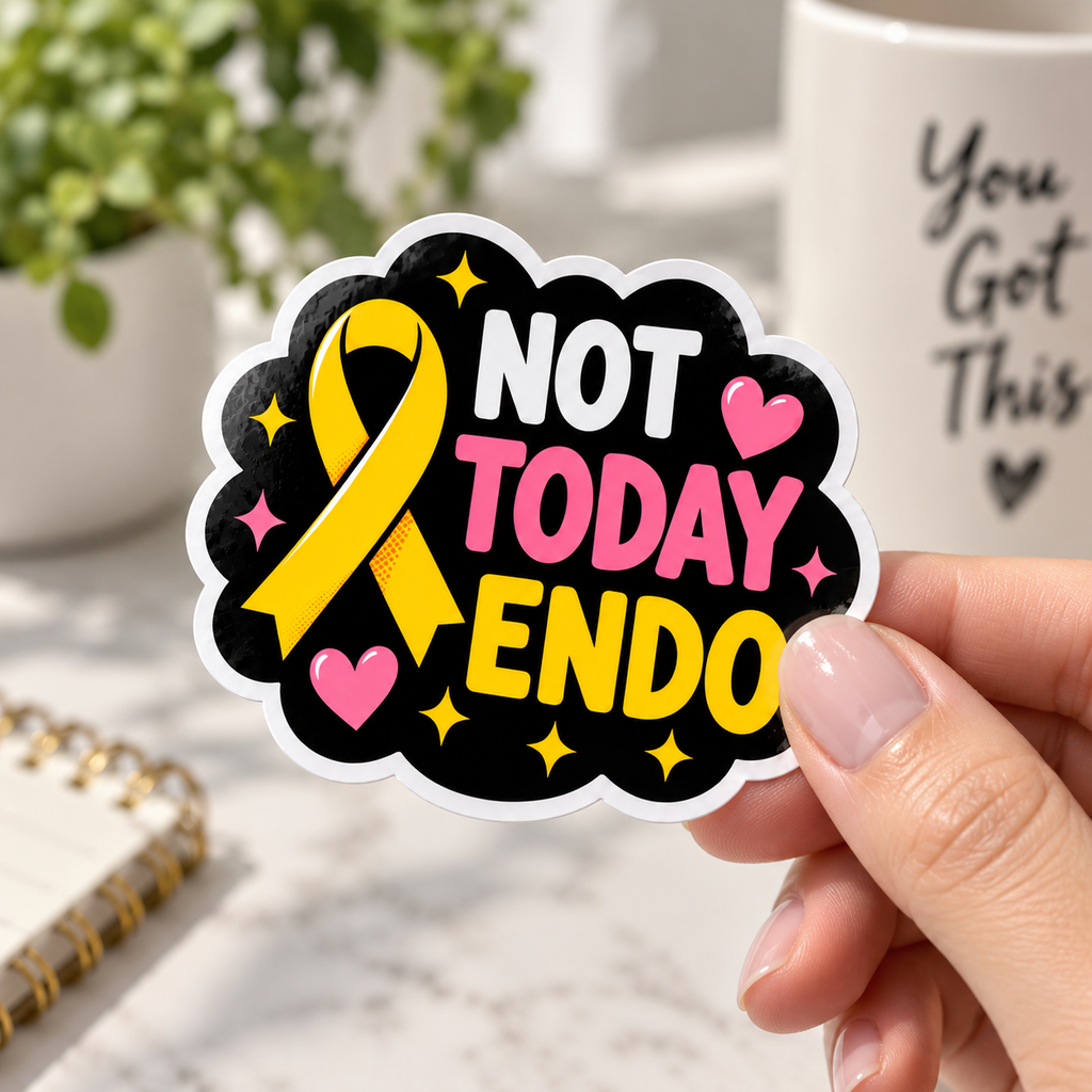 Not Today Endo Sticker | Endometriosis Awareness Gift