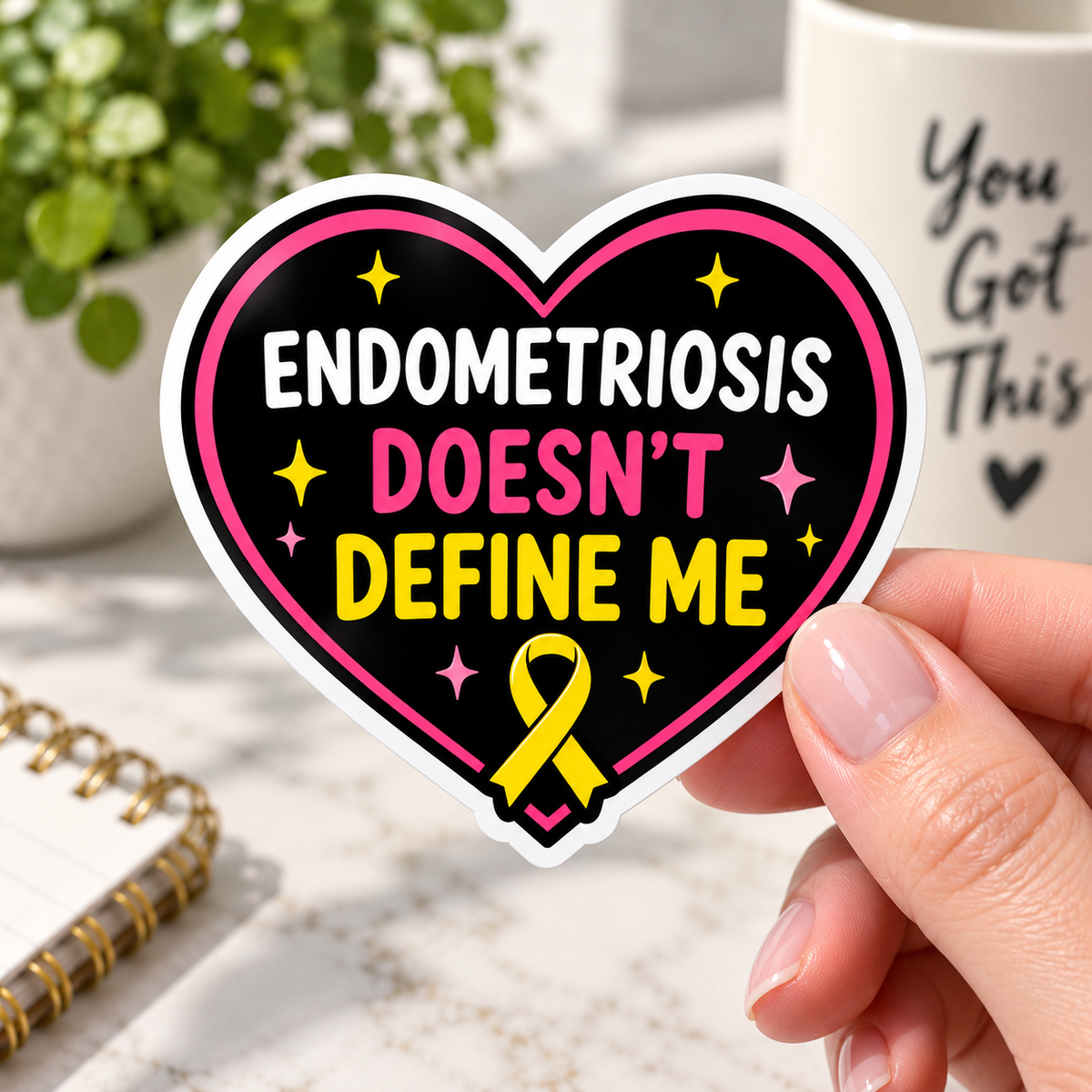 ENDO Doesn’t Define Me Sticker | Endometriosis Awareness Gift