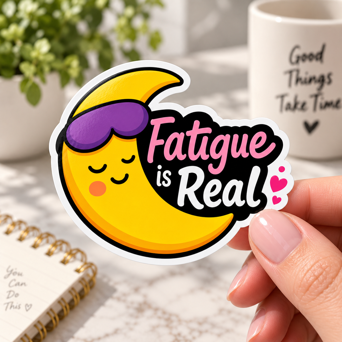 Fatigue is Real Sticker | Chronic Illness Validation Gift