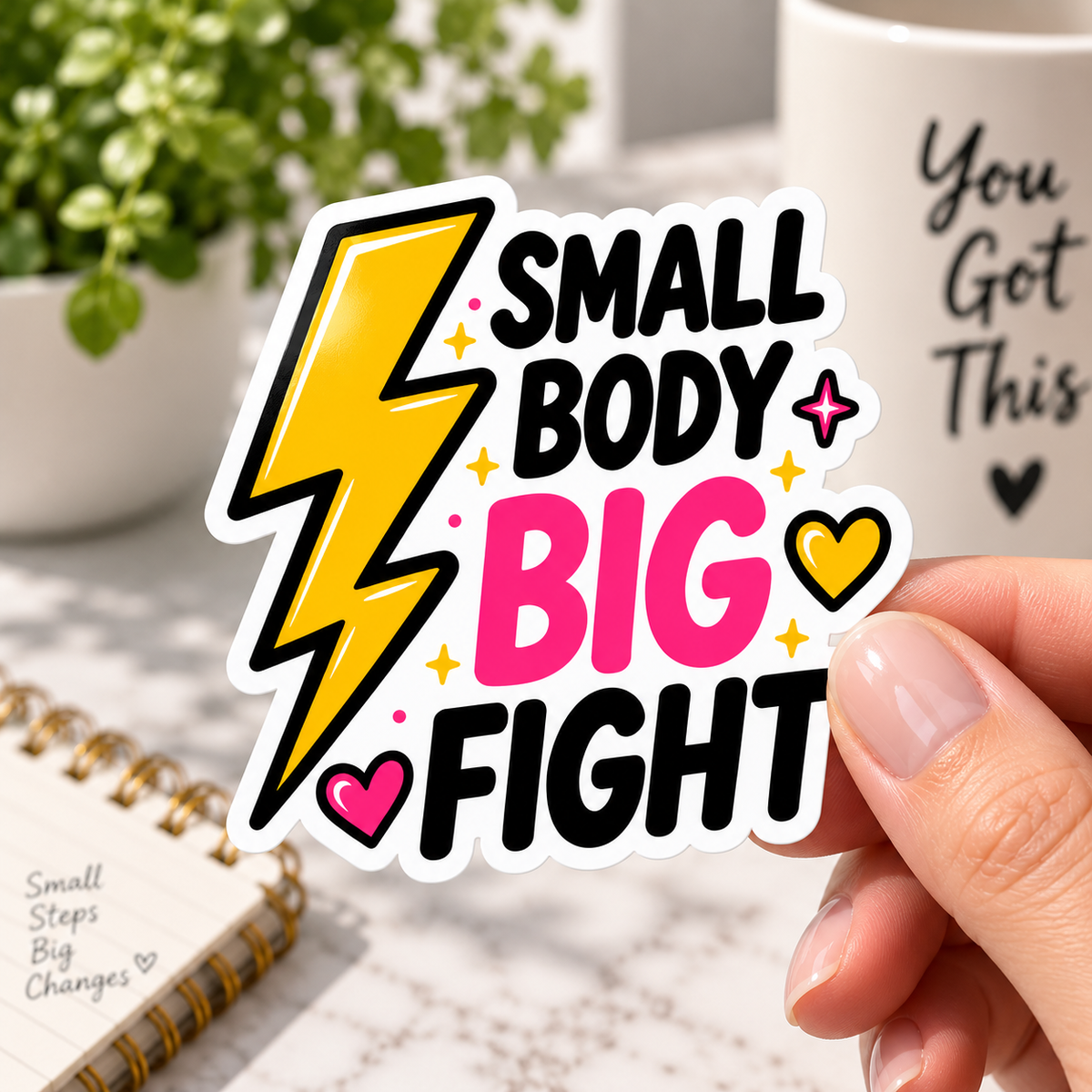 Small Body Big Fight Sticker | Chronic Illness Warrior Gift
