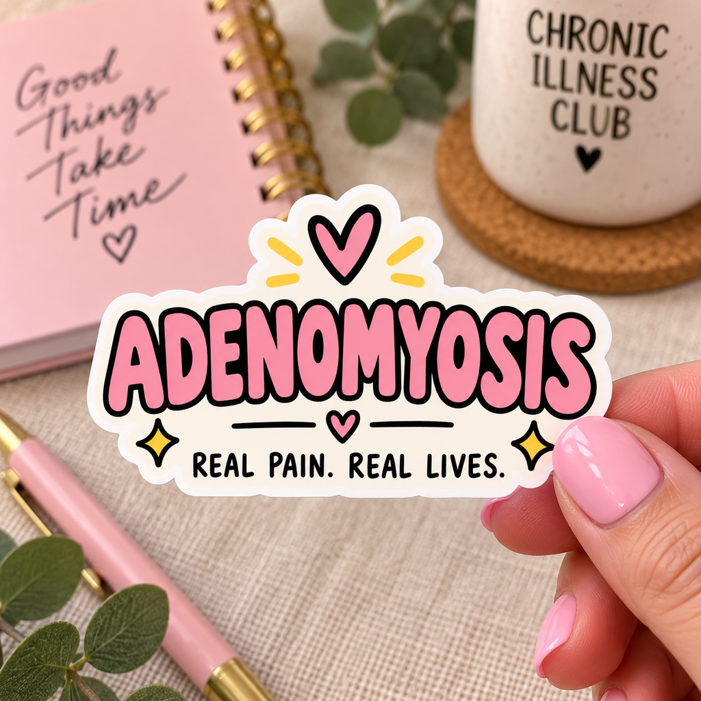 Adenomyosis Real Pain Sticker | Chronic Illness Awareness Gift
