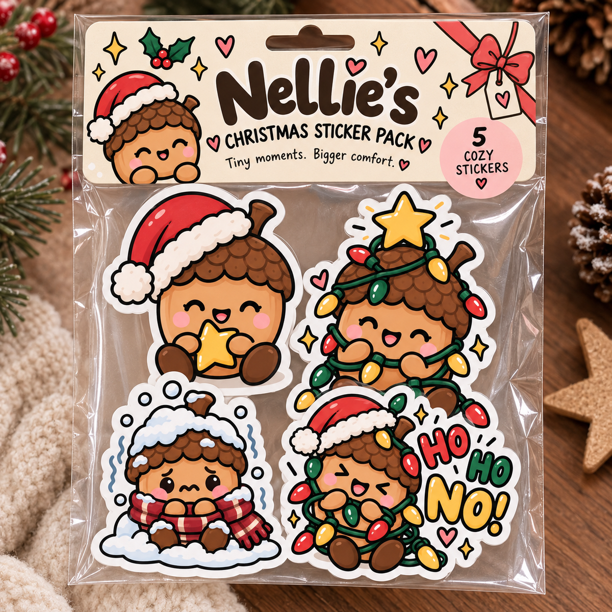 Nellie’s Christmas Sticker Pack | Holiday Chronic Illness Gift