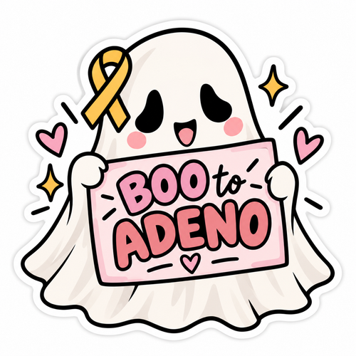 BOO to ADENO Sticker Pack | Adenomyosis Awareness Ghost Stickers | Chronic Illness Sticker Set | Spooky Spoonie Gift
