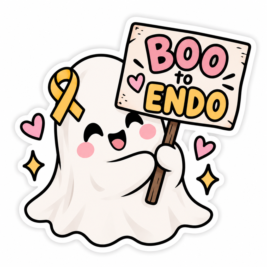 BOO to ENDO Sticker Pack | Halloween Endometriosis Awareness Gift
