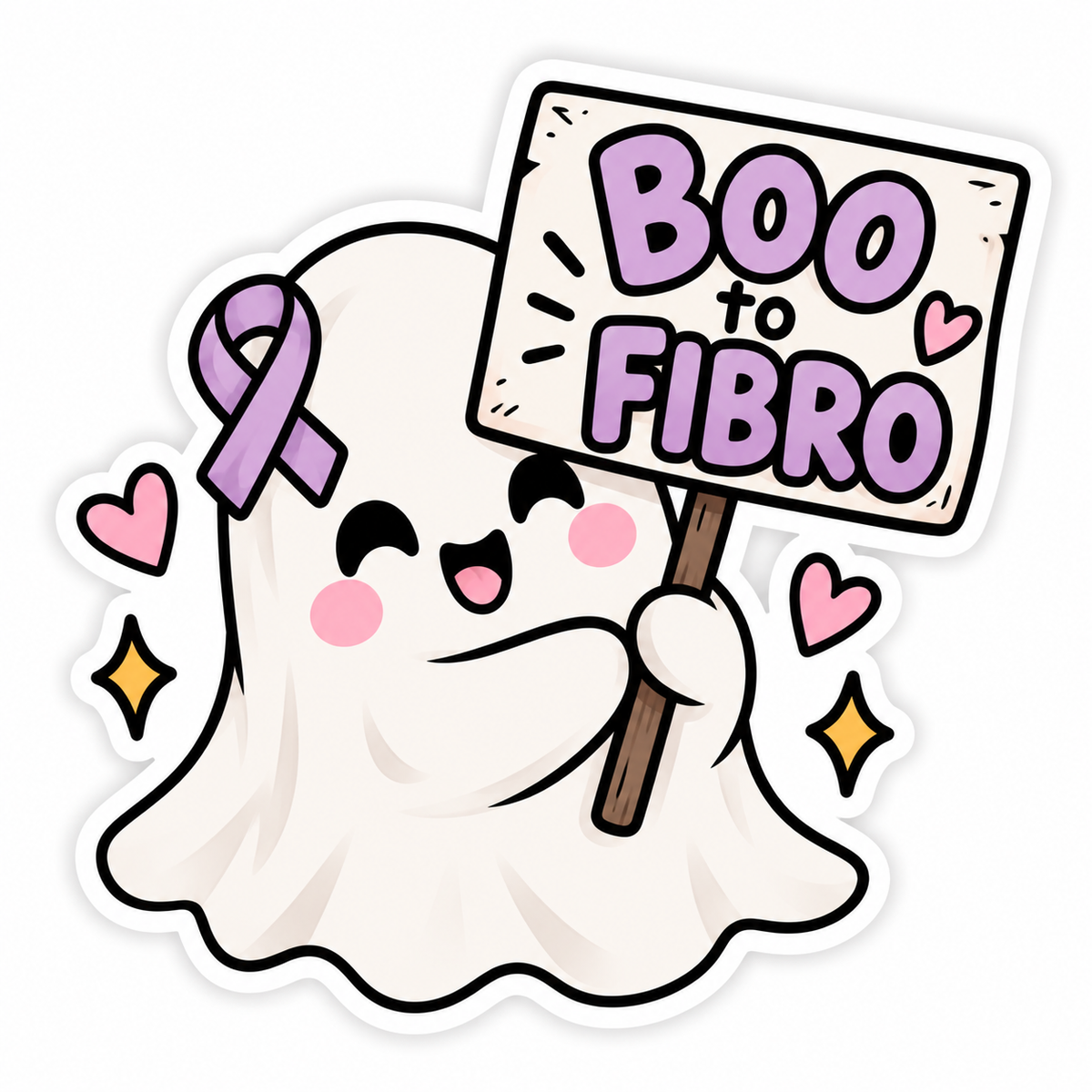 BOO to FIBRO Sticker Pack | Halloween Fibromyalgia Awareness Gift