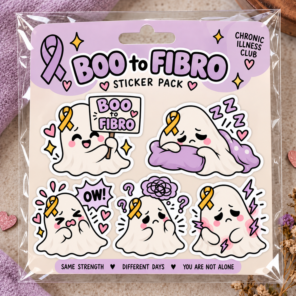 BOO to FIBRO Sticker Pack | Halloween Fibromyalgia Awareness Gift