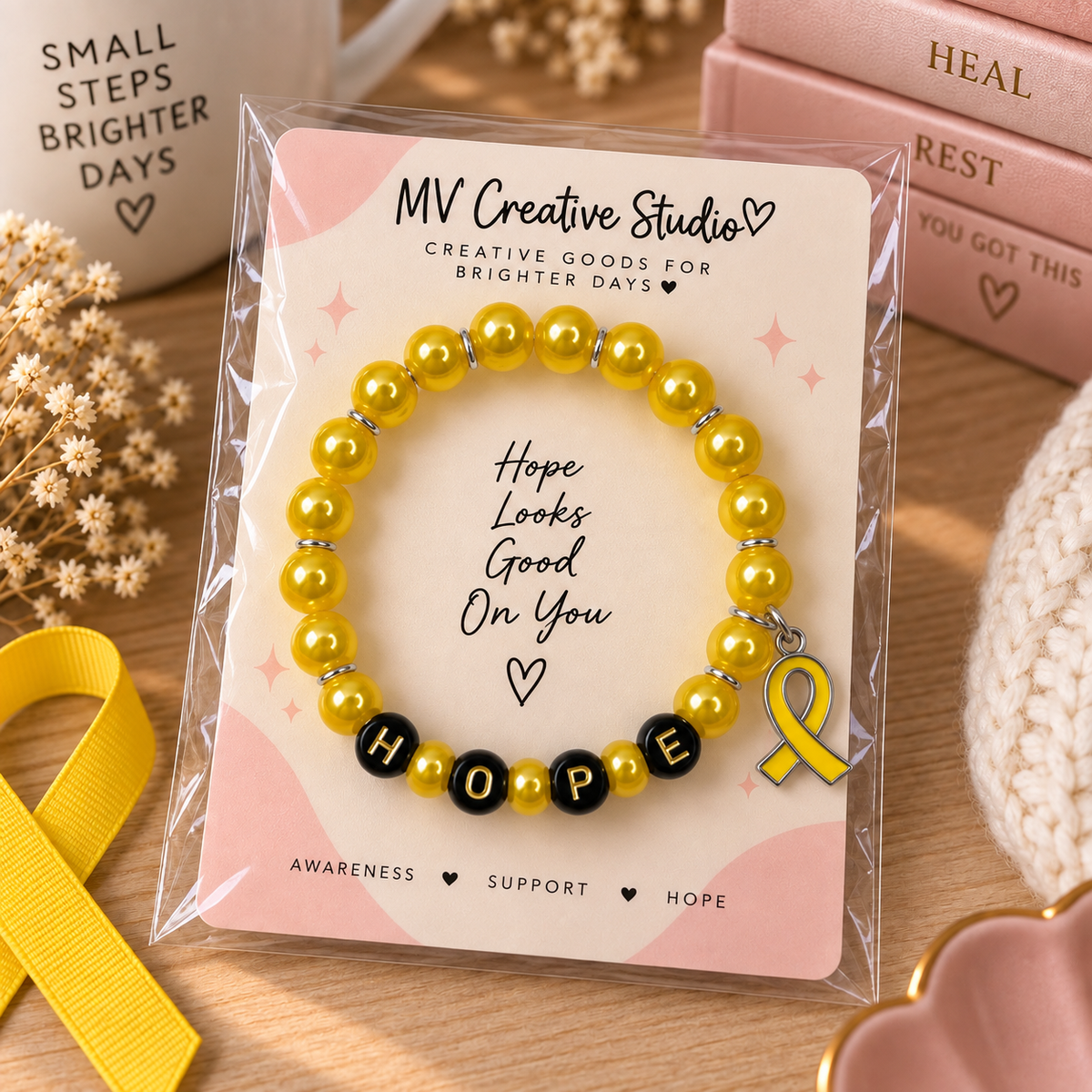 HOPE Stretch Endo Bracelet | Endometriosis Awareness Gift
