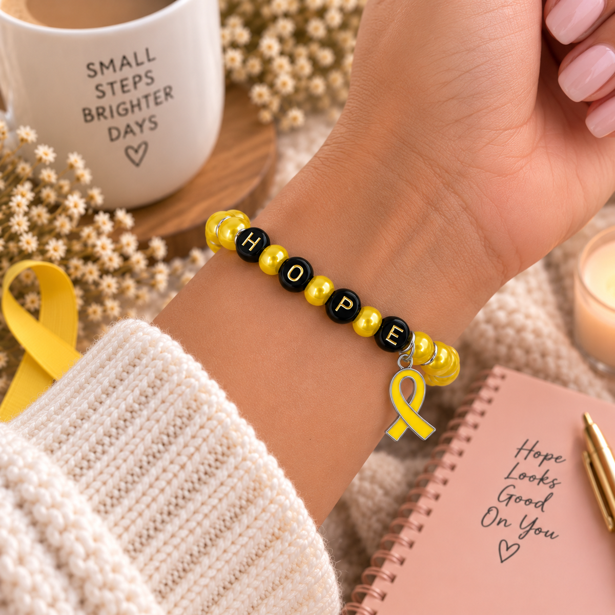 HOPE Stretch Endo Bracelet | Endometriosis Awareness Gift