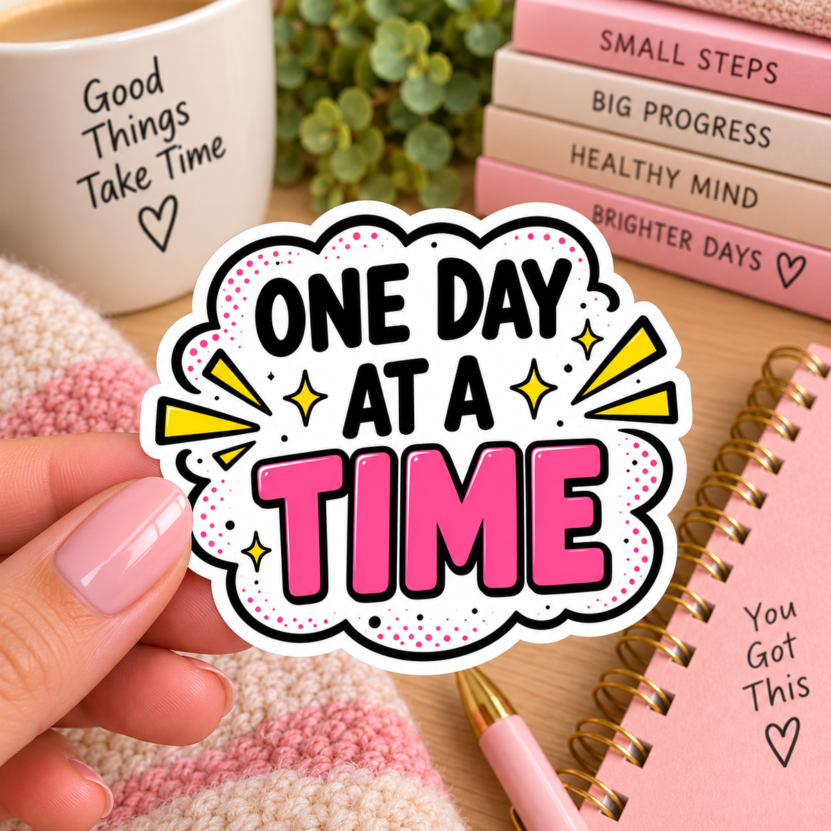 One Day at a Time Sticker | Chronic illness Gift