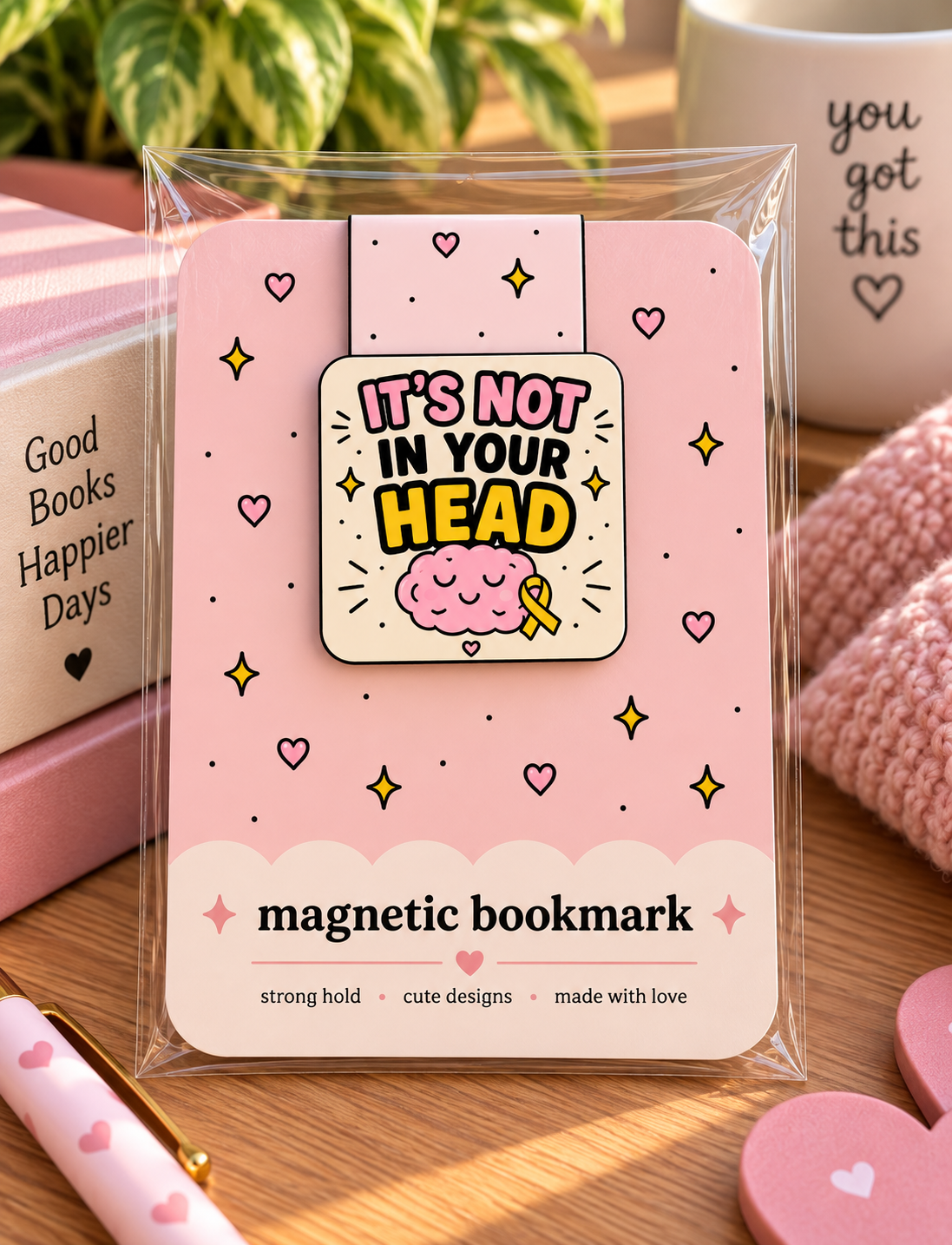 It’s Not in Your Head Magnetic Bookmark | Endometriosis Awareness Gift | Chronic Illness Gift | Endo Warrior Bookmark