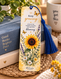 Keep Growing Sunflower Bookmark | Inspirational Reader Gift
