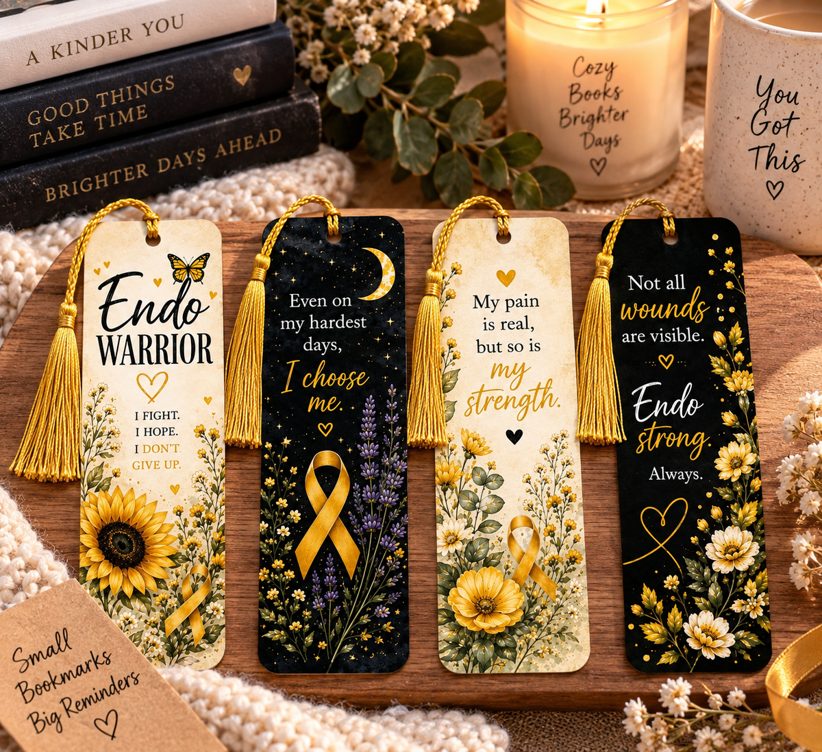 Endometriosis Bookmark Set | Endo Warrior Gift