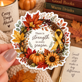 There Is Strength in Every Season Sticker | Endometriosis Awareness Sticker | Yellow Ribbon Fall Sticker | Chronic Illness Support Gift