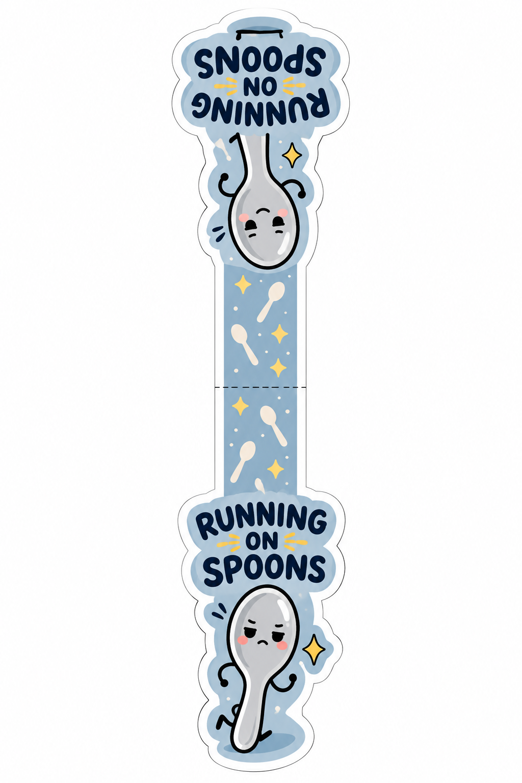Running on Spoons Magnetic Bookmark | Chronic Illness Spoonie Gift | Cute Bookish Accessory