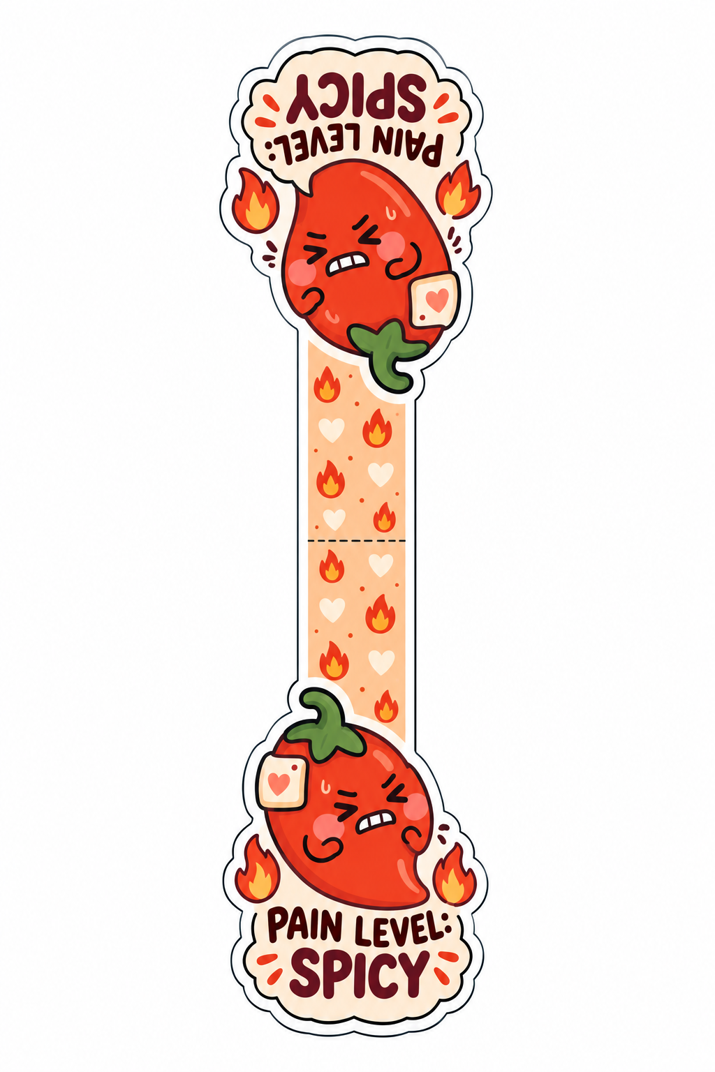 Pain Level Spicy Magnetic Bookmark | Chronic Pain Gift | Funny Spoonie Bookmark | Chronic Illness Bookish Accessory