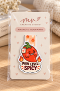Pain Level Spicy Magnetic Bookmark | Chronic Pain Gift | Funny Spoonie Bookmark | Chronic Illness Bookish Accessory