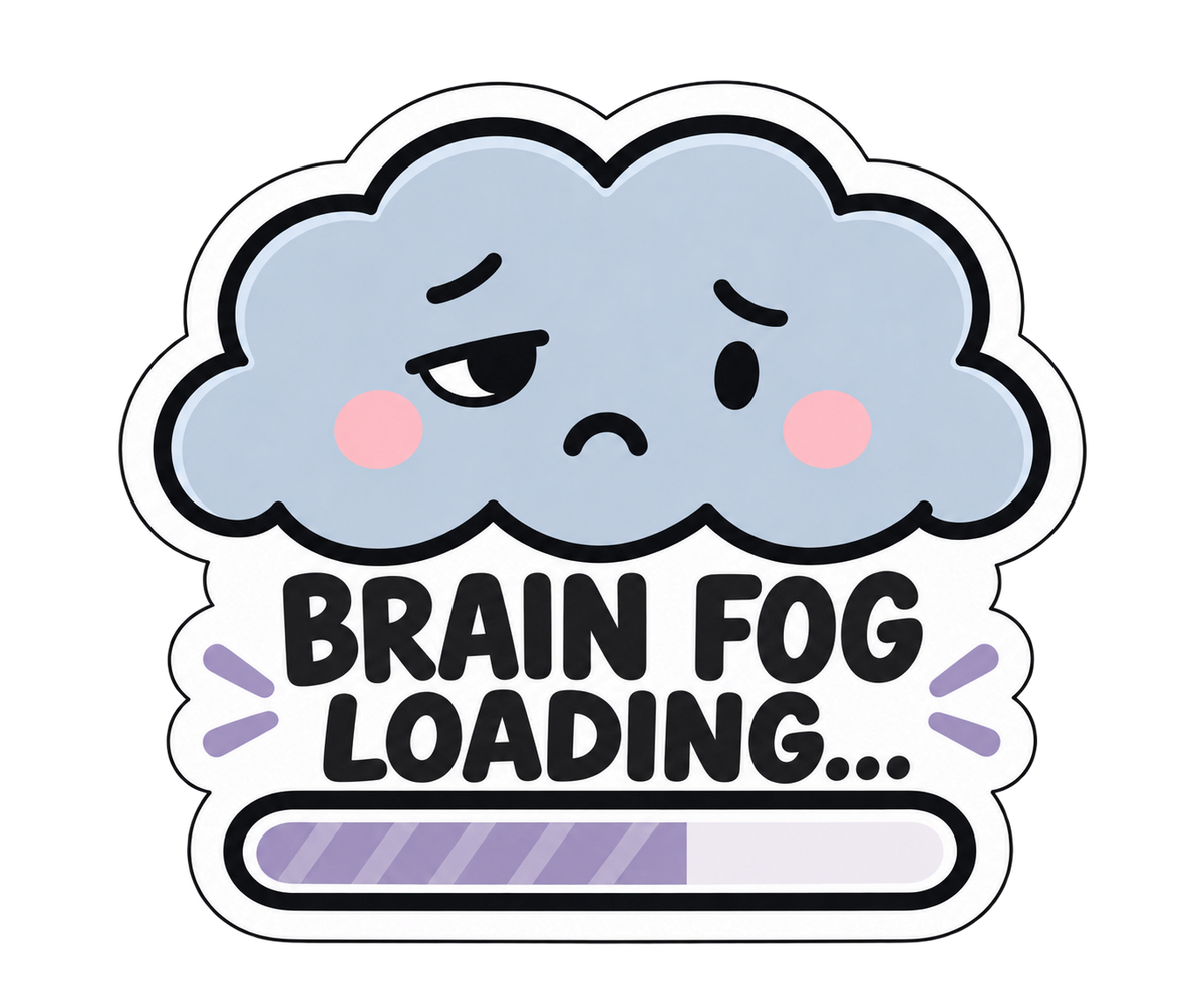 Brain Fog Loading Glossy Sticker | Chronic Illness Spoonie Gift
