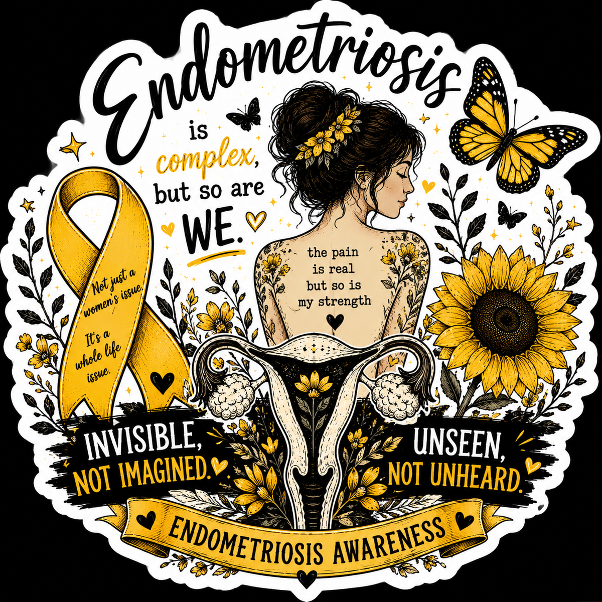 Floral Women | Endometriosis Sticker (10)