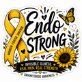 Endometriosis Sticker 11: Endo Strong Invisible