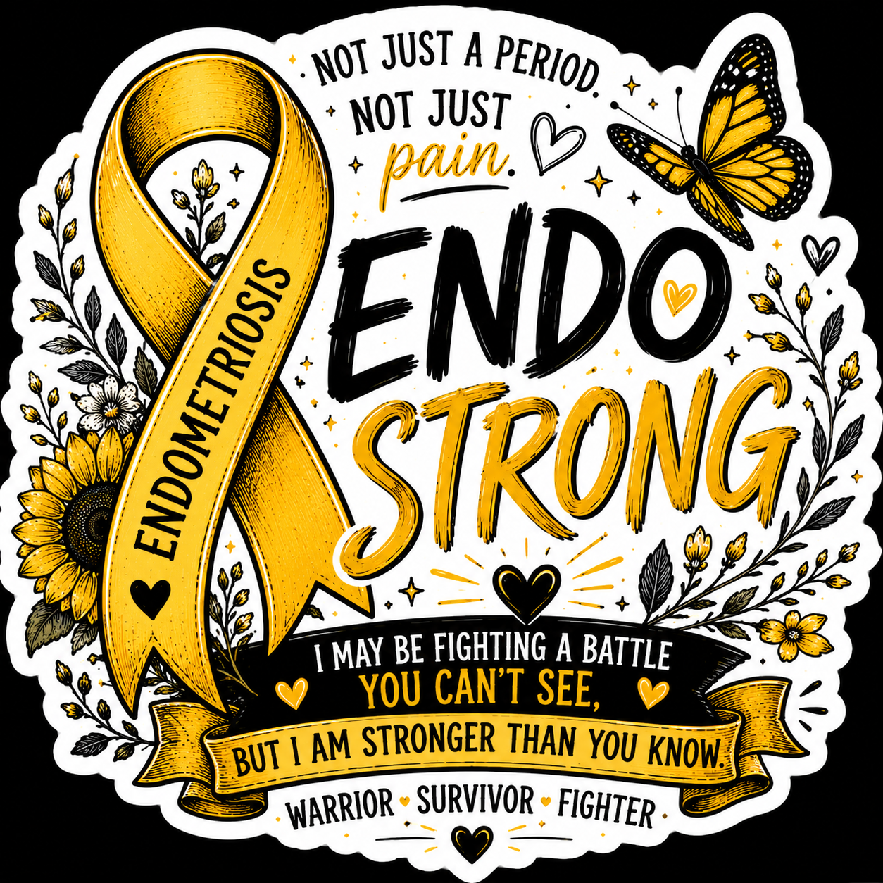 Endometriosis Sticker 12: Endo Strong Battle