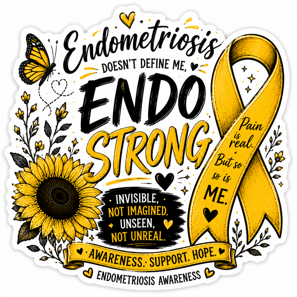 Endo Strong Awareness | Endometriosis Sticker 13