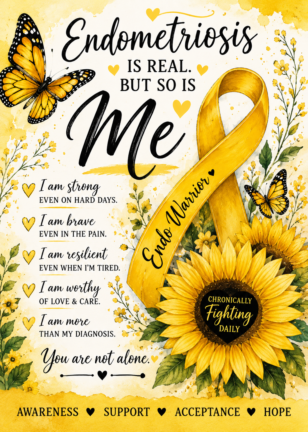 Endometriosis is Real- 5x7 Art print