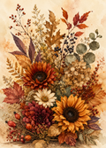 Autumn Floral Still Life Arrangement- 5x7 Print